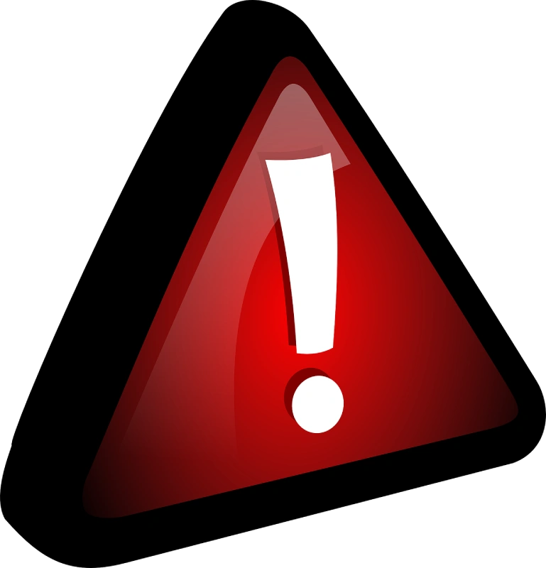 znak z wykrzyknikiem